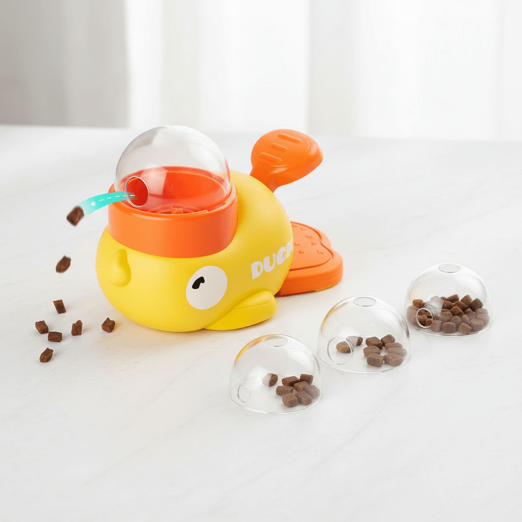 Duck - Shaped Interactive Cat Puzzle Treat Dispenser - Ryan's Pawsitive Pet Shoppe
