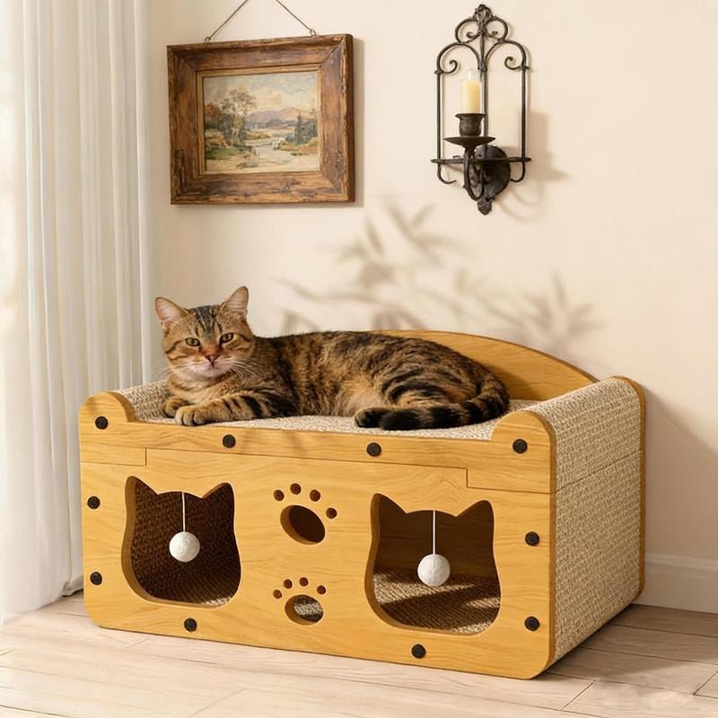 2 - in - 1 Cat Bed with Scratching Board - Ryan's Pawsitive Pet Shoppe