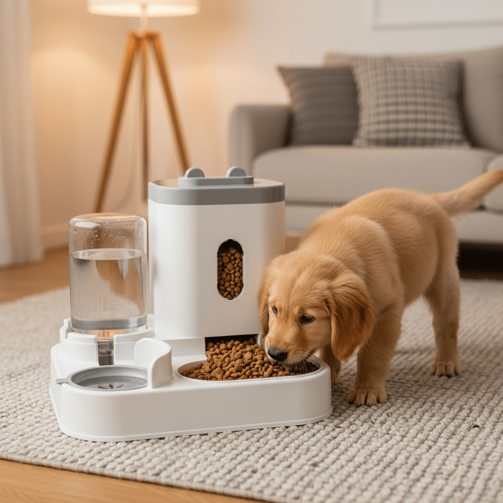Automatic Pet Feeder With Water Fountain For Cats And Dogs - Ryan's Pawsitive Pet Shoppe