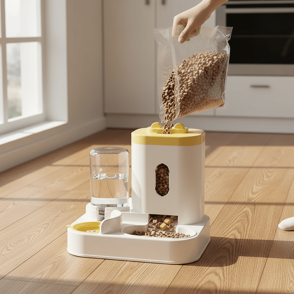 Automatic Pet Feeder With Water Fountain For Cats And Dogs - Ryan's Pawsitive Pet Shoppe