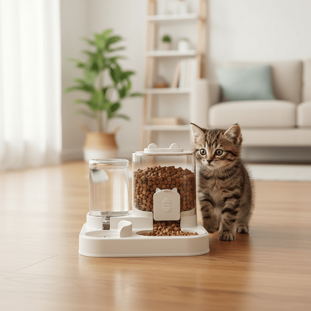 Automatic Pet Feeder With Water Fountain For Cats And Dogs - Ryan's Pawsitive Pet Shoppe