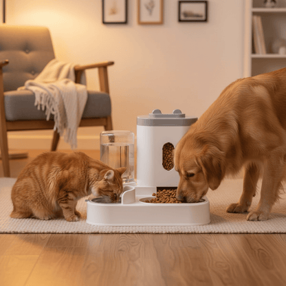 Automatic Pet Feeder With Water Fountain For Cats And Dogs - Ryan's Pawsitive Pet Shoppe