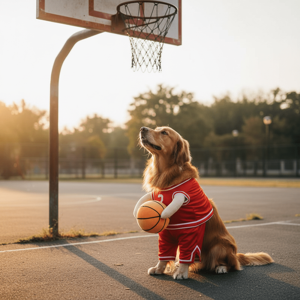 Basketball Player Dog Costume With Breathable Sports Clothes - Ryan's Pawsitive Pet Shoppe