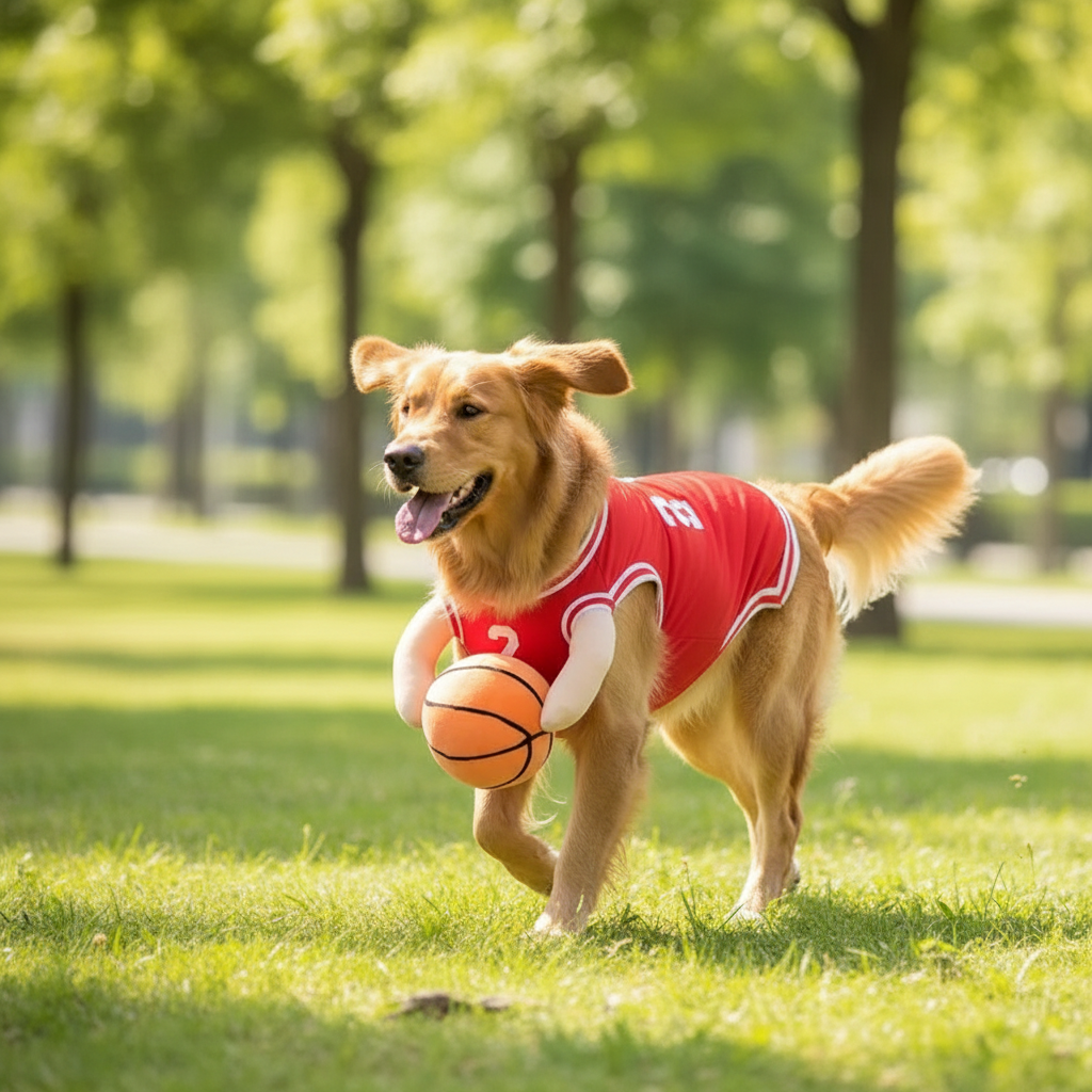 Basketball Player Dog Costume With Breathable Sports Clothes - Ryan's Pawsitive Pet Shoppe