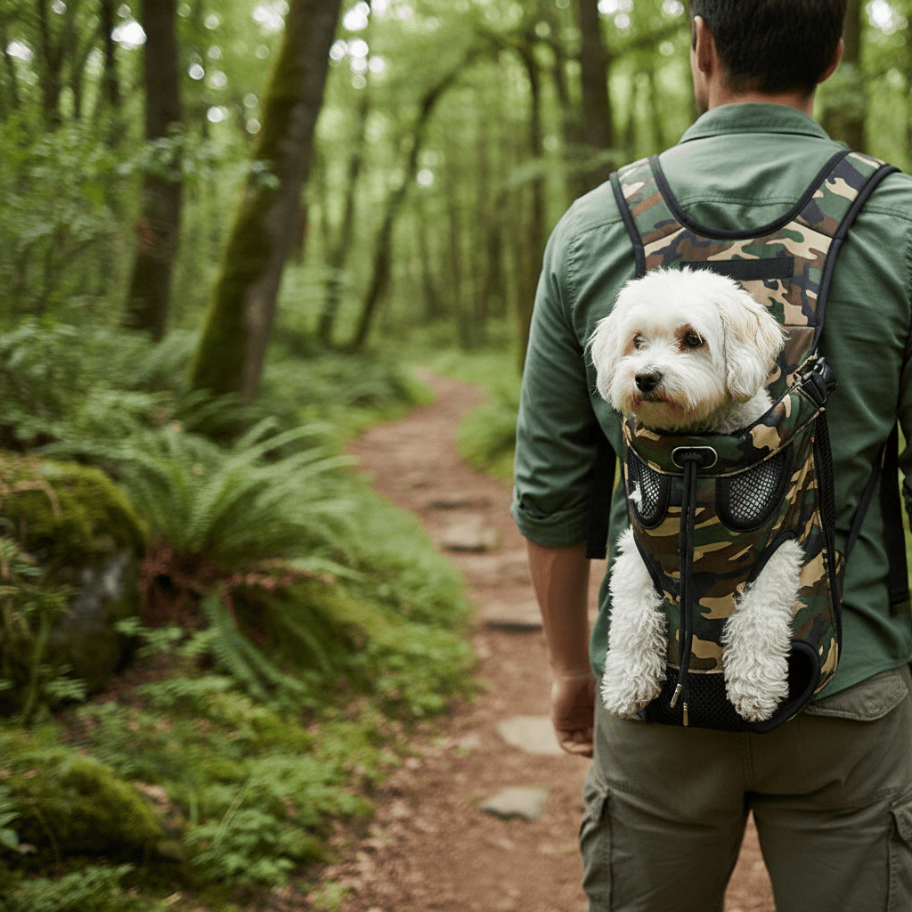 Breathable Camouflage Backpack With Mesh Dog Carrier - Ryan's Pawsitive Pet Shoppe