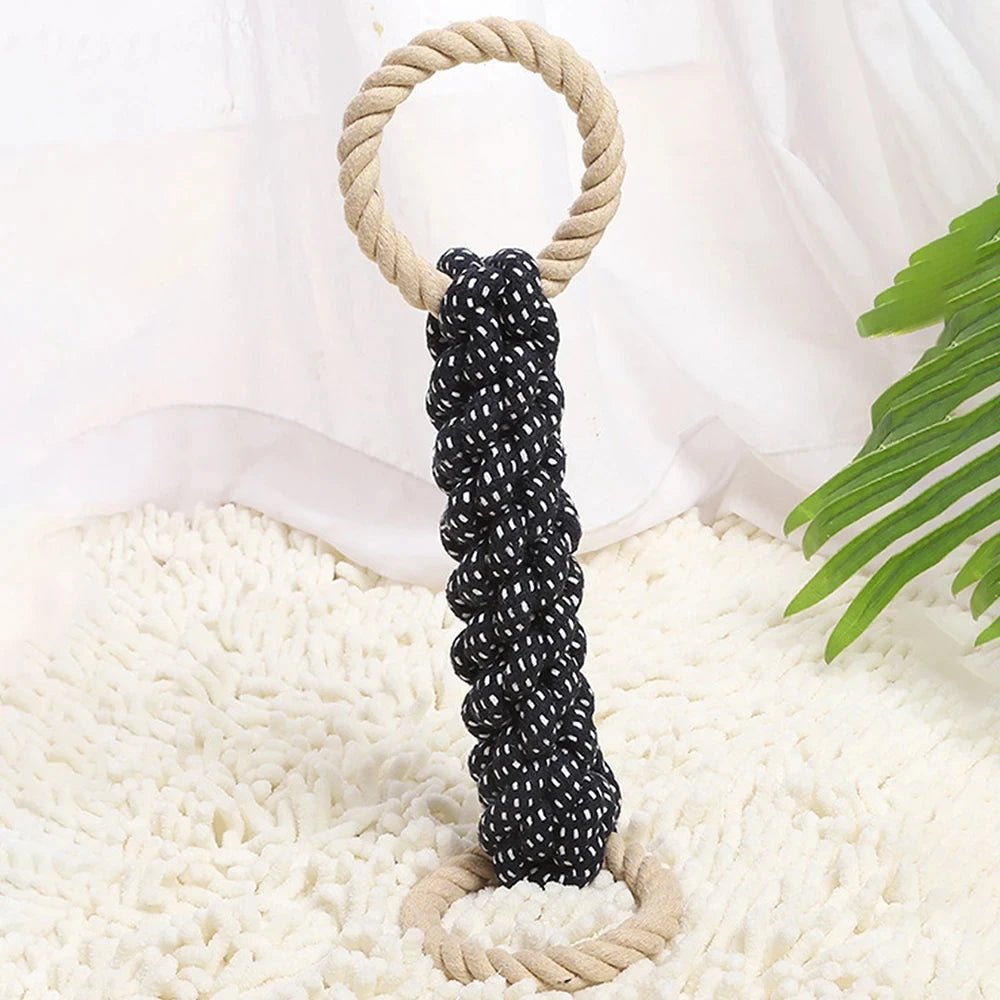 Double Ring Cotton Blend Dog Rope Tug Toy For Medium to Large Dogs - Ryan's Pawsitive Pet Shoppe