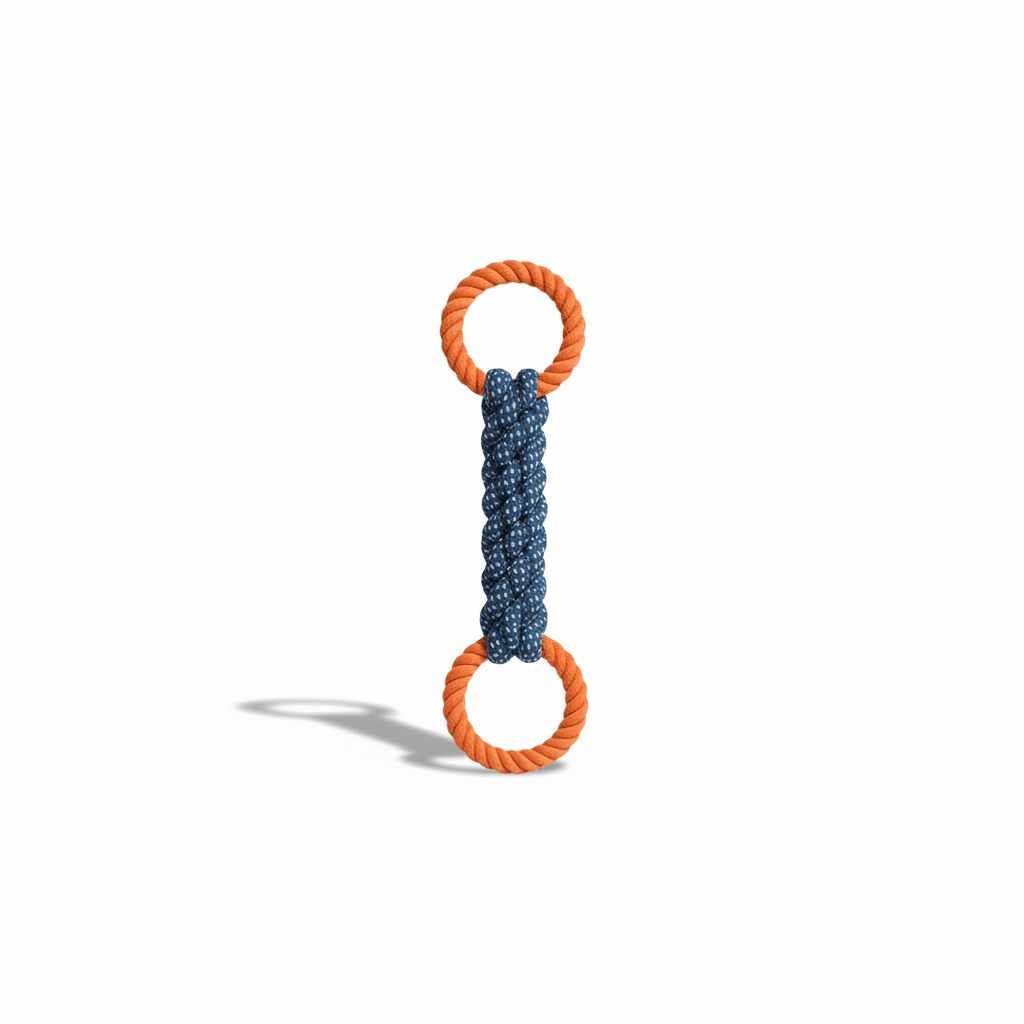 Double Ring Cotton Blend Dog Rope Tug Toy For Medium to Large Dogs - Ryan's Pawsitive Pet Shoppe