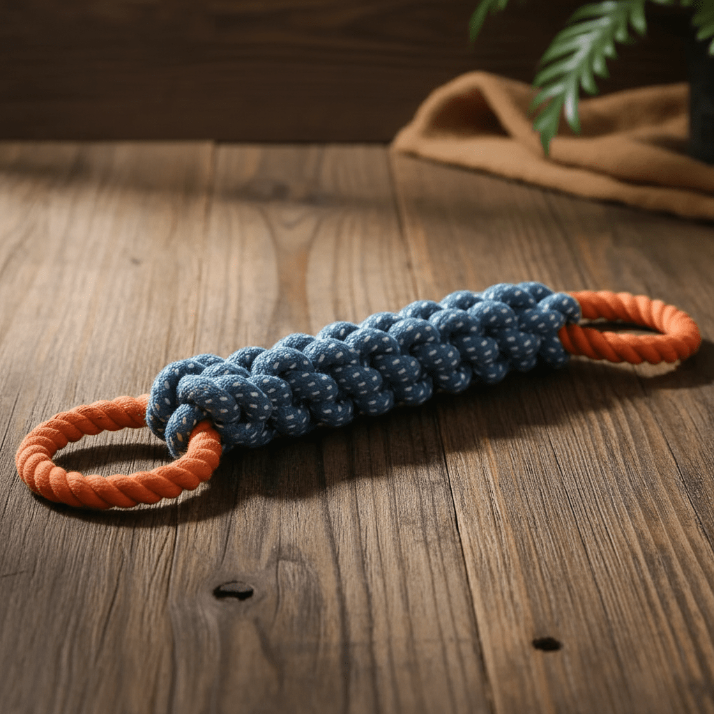 Double Ring Cotton Blend Dog Rope Tug Toy For Medium to Large Dogs - Ryan's Pawsitive Pet Shoppe