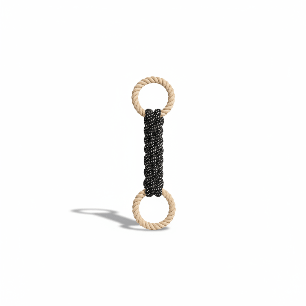 Double Ring Cotton Blend Dog Rope Tug Toy For Medium to Large Dogs - Ryan's Pawsitive Pet Shoppe