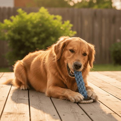 Double Ring Cotton Blend Dog Rope Tug Toy For Medium to Large Dogs - Ryan's Pawsitive Pet Shoppe