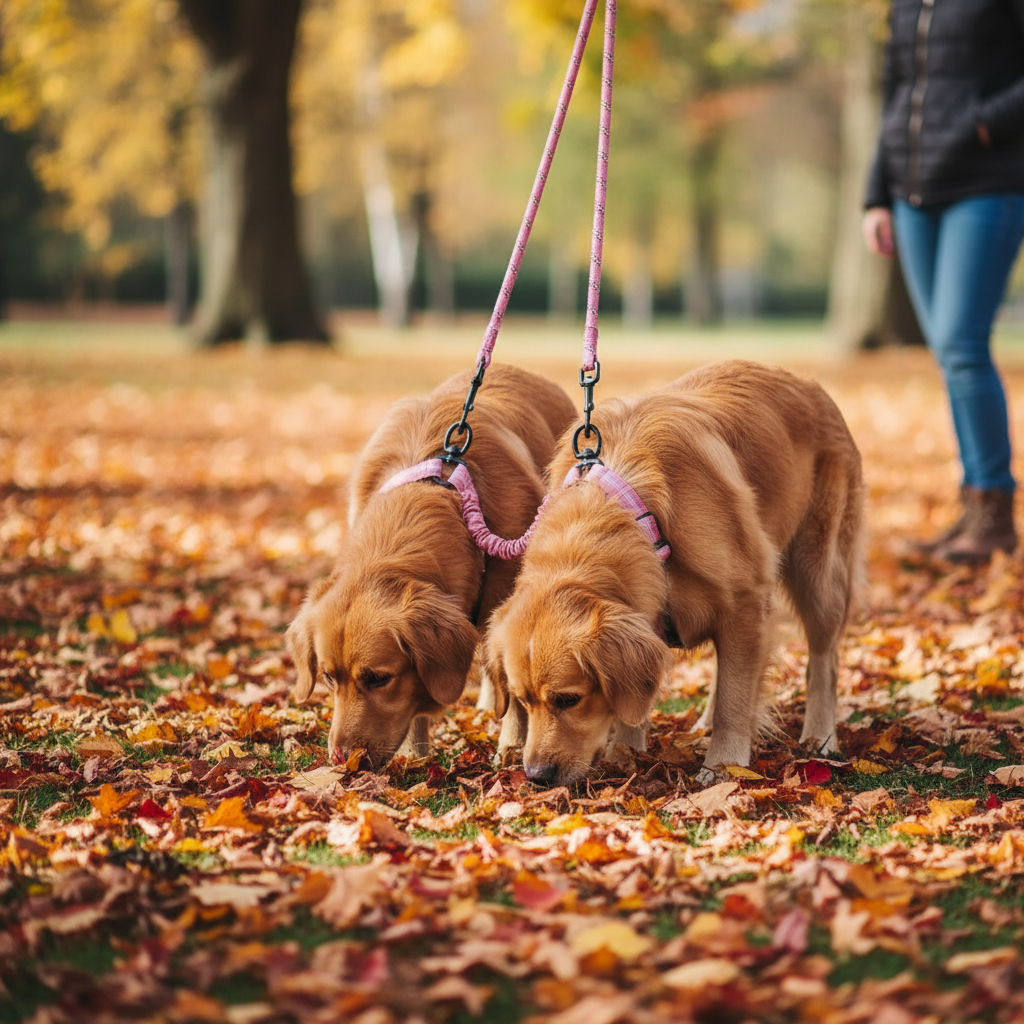 Dual Dog Leash Coupler With Double Bungee Extension - Ryan's Pawsitive Pet Shoppe