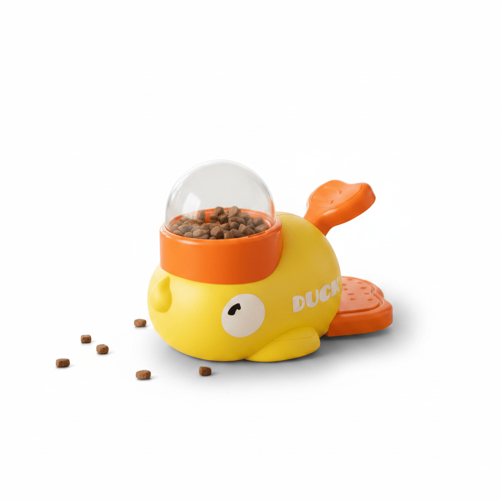 Duck - Shaped Interactive Cat Puzzle Treat Dispenser - Ryan's Pawsitive Pet Shoppe