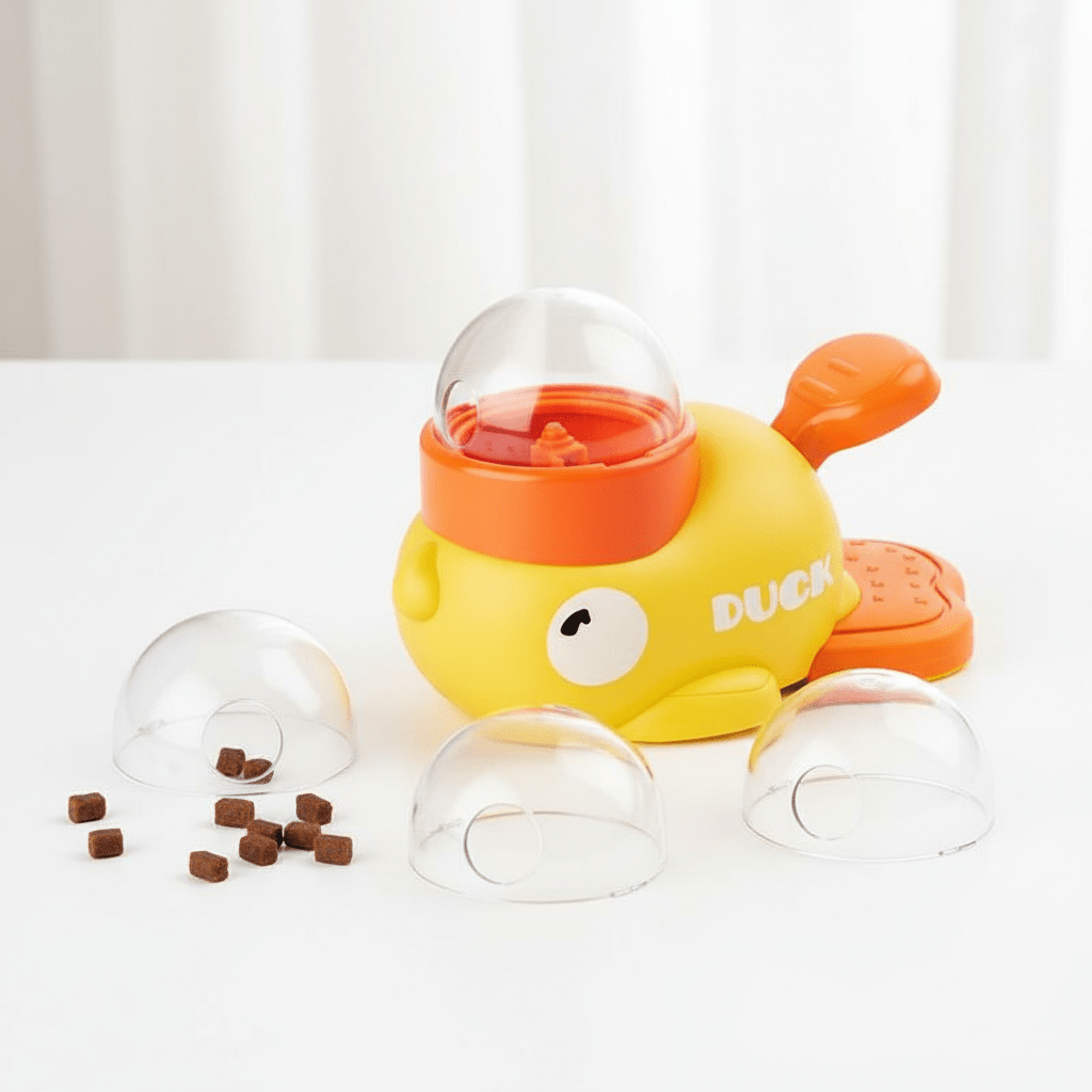 Duck - Shaped Interactive Cat Puzzle Treat Dispenser - Ryan's Pawsitive Pet Shoppe