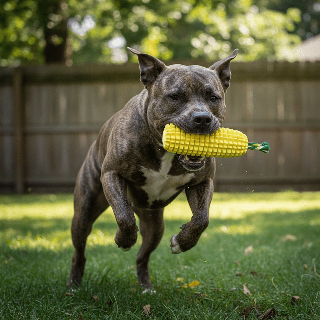 Durable Squeaky Dog Corn Chew Toy For Aggressive Chewers - Ryan's Pawsitive Pet Shoppe