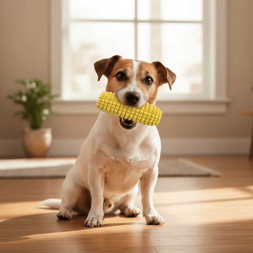 Durable Squeaky Dog Corn Chew Toy For Aggressive Chewers - Ryan's Pawsitive Pet Shoppe