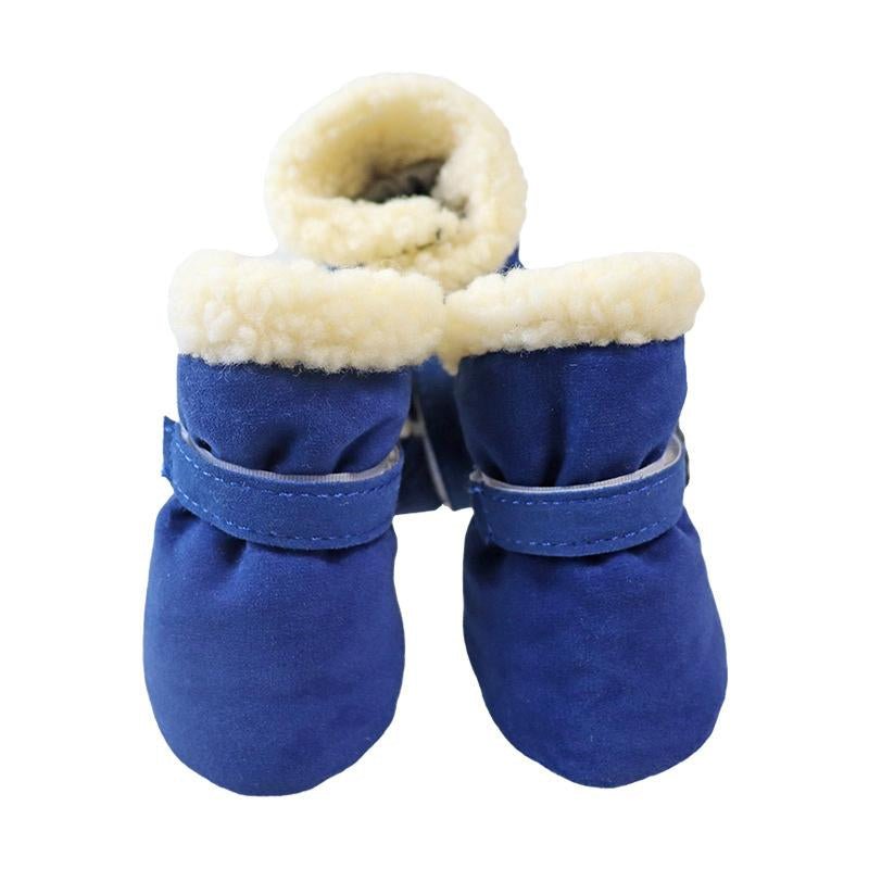 Fleece - Lined Dog Winter Boots 4 - Piece Set with Anti - Slip Sole - Ryan's Pawsitive Pet Shoppe