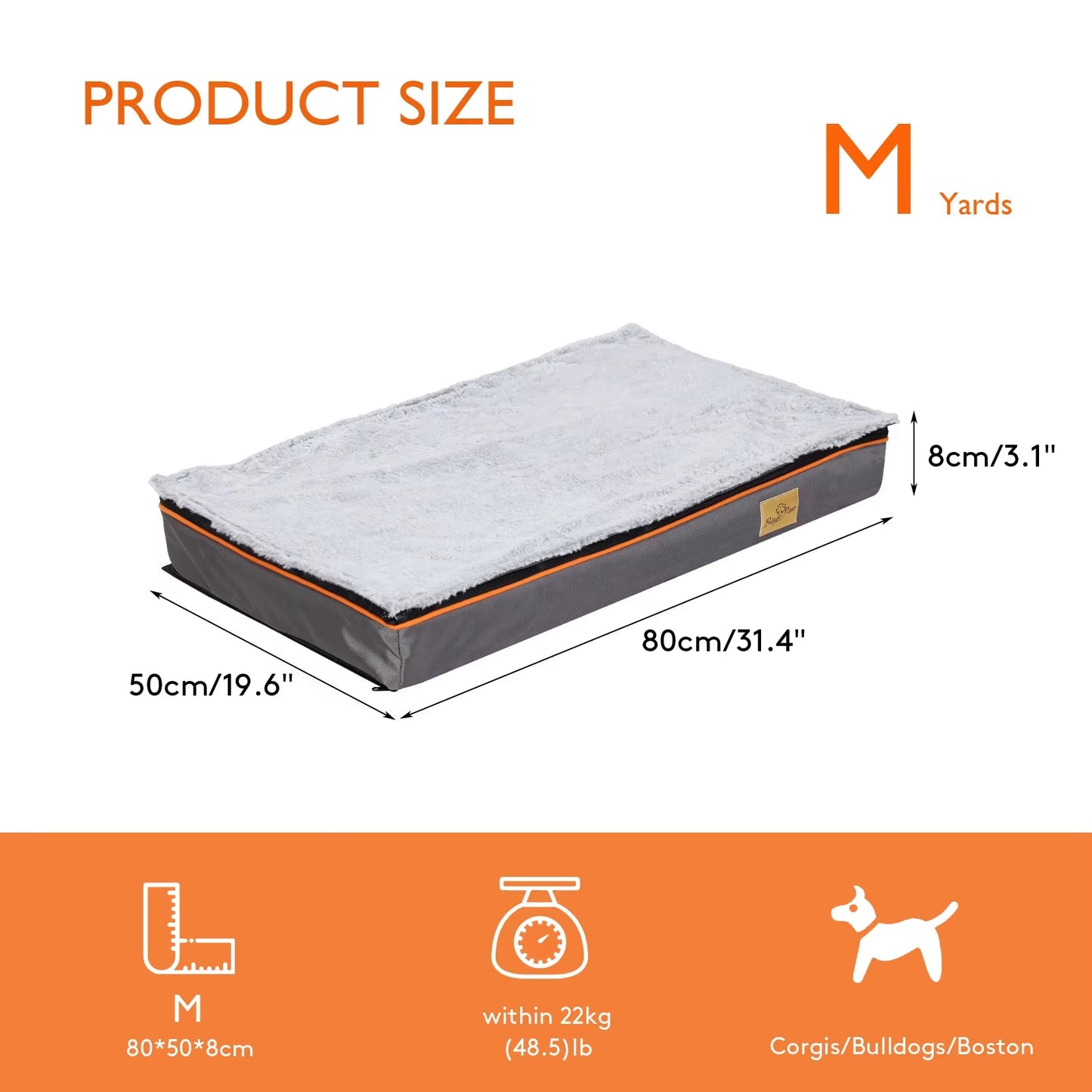 Foam - padded Orthopedic Dog Bed with Washable Cover - Ryan's Pawsitive Pet Shoppe