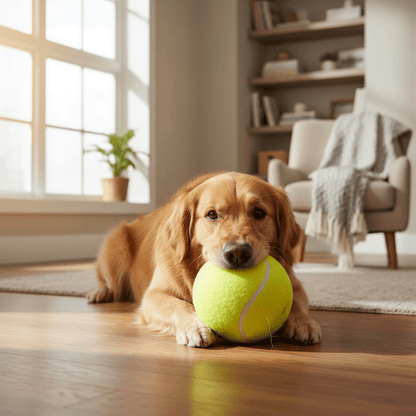 Giant Dog Tennis Ball With Rubber Core And Felt Exterior - Ryan's Pawsitive Pet Shoppe
