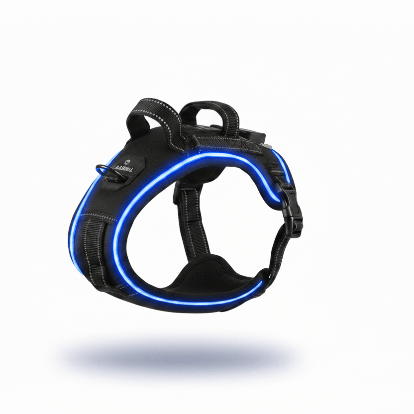 Rechargeable LED Light Up Dog Harness - Ryan's Pawsitive Pet Shoppe