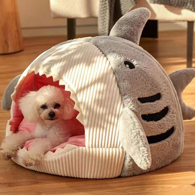 Shark Design Soft Pet Bed for Cats & Small Dogs - Ryan's Pawsitive Pet Shoppe