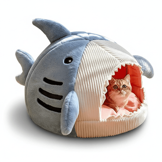 Shark Design Soft Pet Bed for Cats & Small Dogs - Ryan's Pawsitive Pet Shoppe